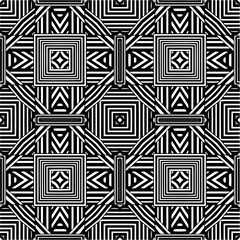 Vector pattern in geometric ornamental style. Black and white color. Simple geo all over print block for apparel textile, ladies dress, fashion garment, digital wall paper.