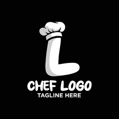 Letter L Chef Logo Design Template Inspiration, Vector Illustration.