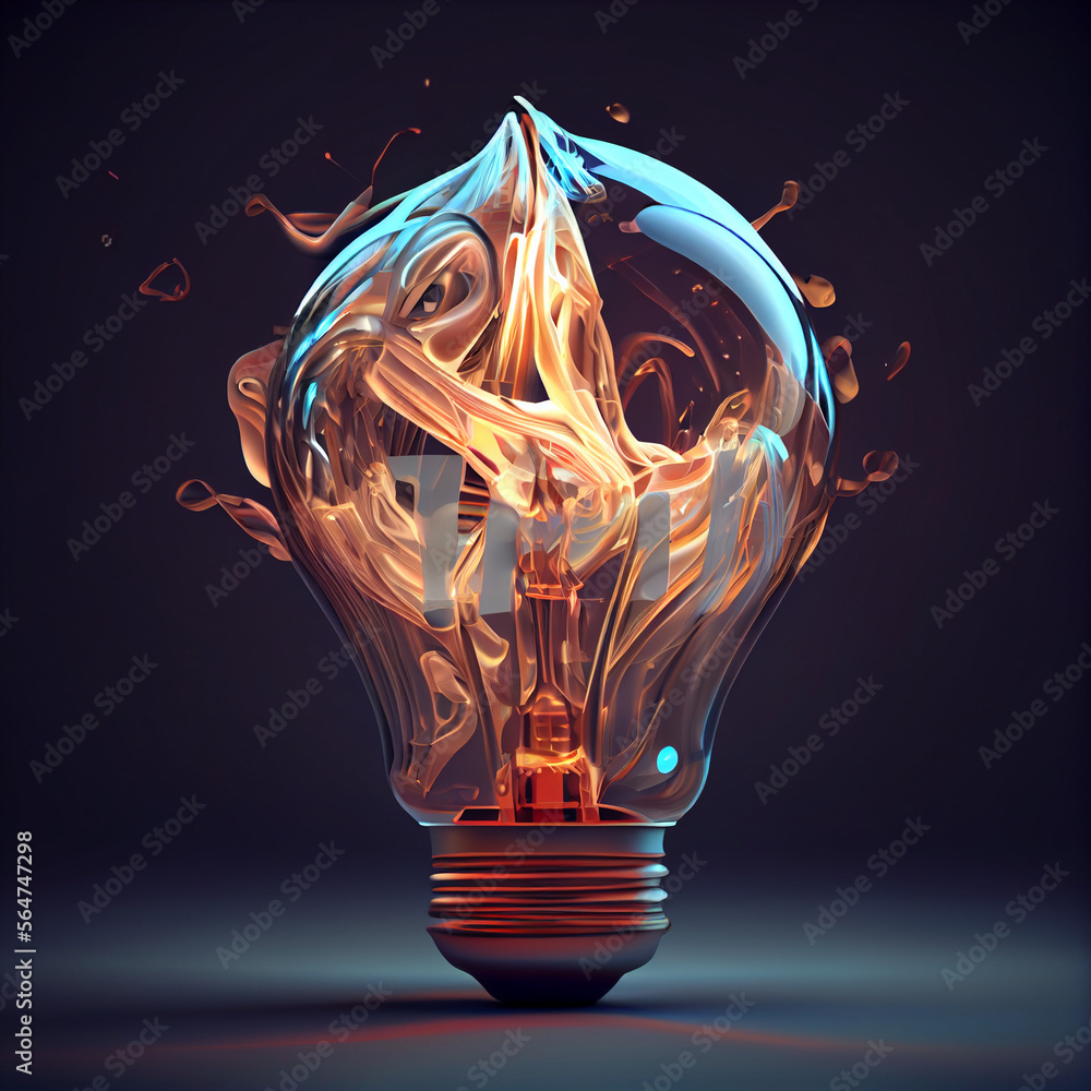 Aufkleber beautiful abstract illustrations lightbulb on a background.