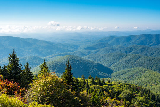 Blue Ridge Mountains from Devil's Courthouse, Blue Ridge Parkway.