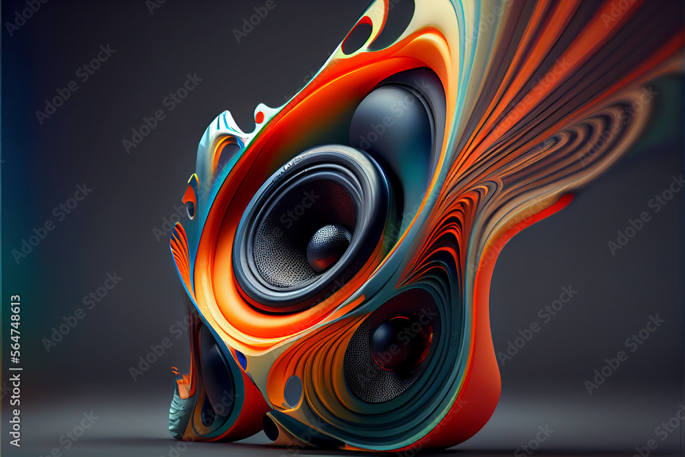 Aufkleber beautiful abstract illustrations loud speaker on a background.