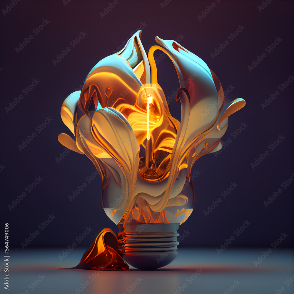 Aufkleber beautiful abstract illustrations lightbulb on a background.
