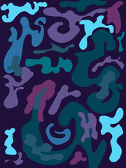 Fototapeta na wymiar multicolored blue abstract futuristic vertical background, illustration