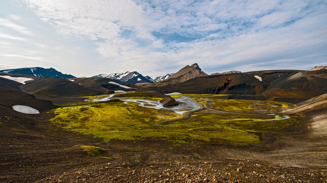 landscape image of the Fjallabak area in the Icelandic highlands