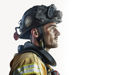 Highly equipped fireman generated by AI