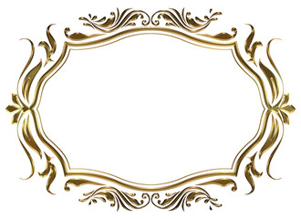 表彰状、ゴールドメタリックのオリエント柄、アラベスク柄、ダマスク柄の飾り罫ビンテージのフレーム