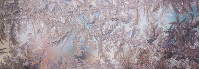 Foto auf Leinwand Frozen window © Galyna Andrushko