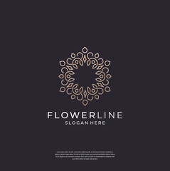 Floral ornament logo template