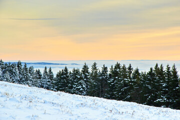 Sunset in the mountains