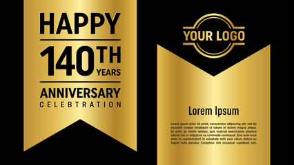 140th anniversary template design