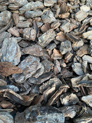 Pine bark for garden bedding