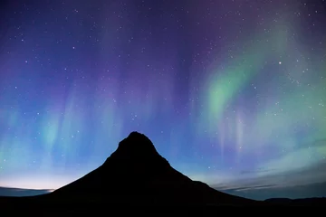 Photo sur Plexiglas Kirkjufell aurora