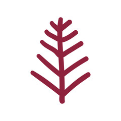 Christmas tree. Holiday boho modern shape of Christmas tree. Vector image for Christmas.