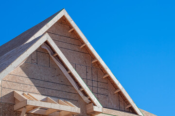 Roofline of a new home under construction