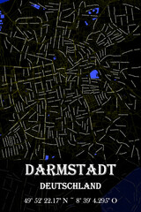Urbaner Darmstadt Straßename Stadtplan