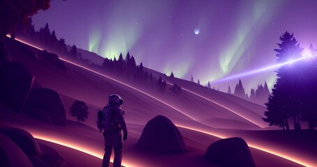 Naklejka premium Space adventures time wallpapers in 4K