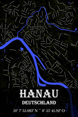 Urbaner Hanau Straßename Stadtplan