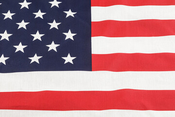 Close up of United States of America flag