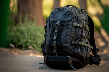 comfortable backpack designed by outdoor company made by generative ai