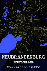 Urbaner Neubrandenburg Straßename Stadtplan
