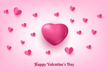 blank banner background for valentines day