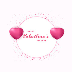 Happy valentines day beautiful love hearts greeting