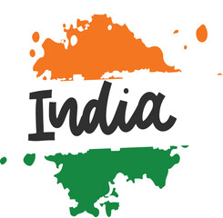 India Sign with colors of it is flag suitable for many uses 