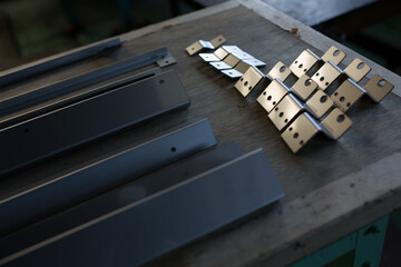 Parts made by bending stainless steel material with a bender
