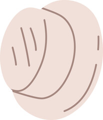 Trendy white hat flat icon Summer head accessory