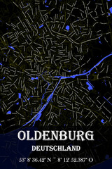 Urbaner Oldenburg Straßename Stadtplan