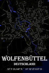 Urbaner Wolfenbüttel Straßename Stadtplan