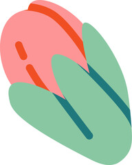 Sakura flowers flat icon Spring tree