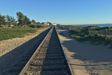 Train Tracks at Carpinteria Beach, Santa Barbara County