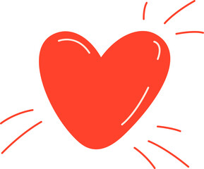 Heart flat icon Decorative element