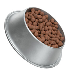 3D rendering illustration of a dog bowl with food