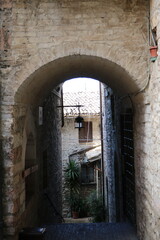 Fototapeta na wymiar Historical old town in Assisi, Umbria Italy