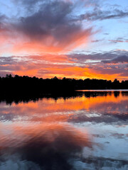 Fototapeta na wymiar sunset nature sky paint burns