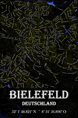 Urbaner Bielefeld Straßename Stadtplan