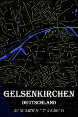 Urbaner Gelsenkirchen Straßename Stadtplan