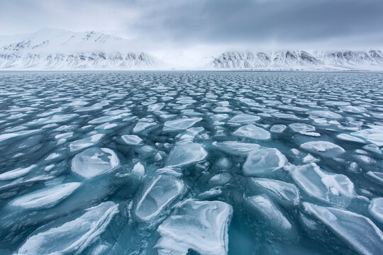 Leading to the glacier, Spitzbergen, Svalbard