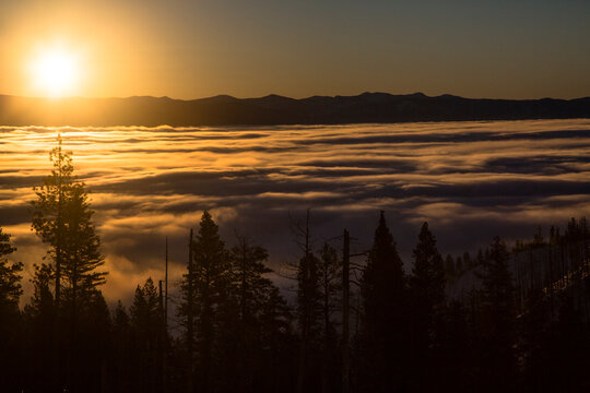 Bitterroot Valley at sunrise, Victor, Montana, USA