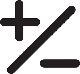 Obraz premium Plus and minus symbol. Basic mathematical symbol. Business finance concept in vector. isolated.