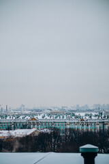 View of the city from a great height.