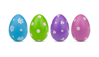 Easter eggs isolated on white background. Easter concept