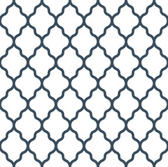 Naklejka premium Classic fabric seamless pattern. Quatrefoil geometric seamless pattern.