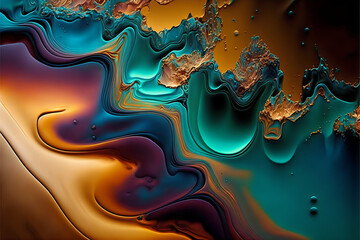 Currents of translucent hues, snaking metallic swirls, and foamy sprays of color shape the landscape of these free-flowing textures. Natural luxury abstract fluid art painting in alcohol hd ultra defi