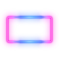 Fototapeta premium Neon Frame Blue And Pink