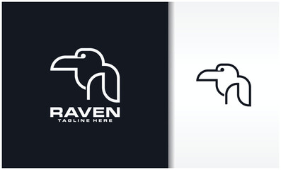 Simple raven logo