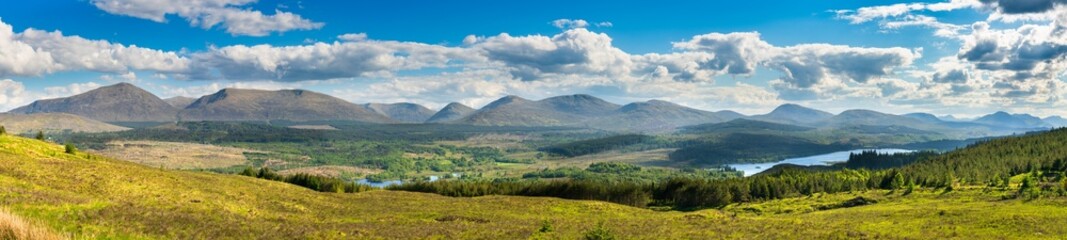 Fototapeta na wymiar Glen Garry viewpoint panorama in Scotland