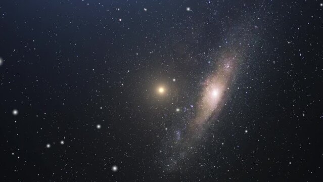 4k view a star-studded galaxy in the great universe.